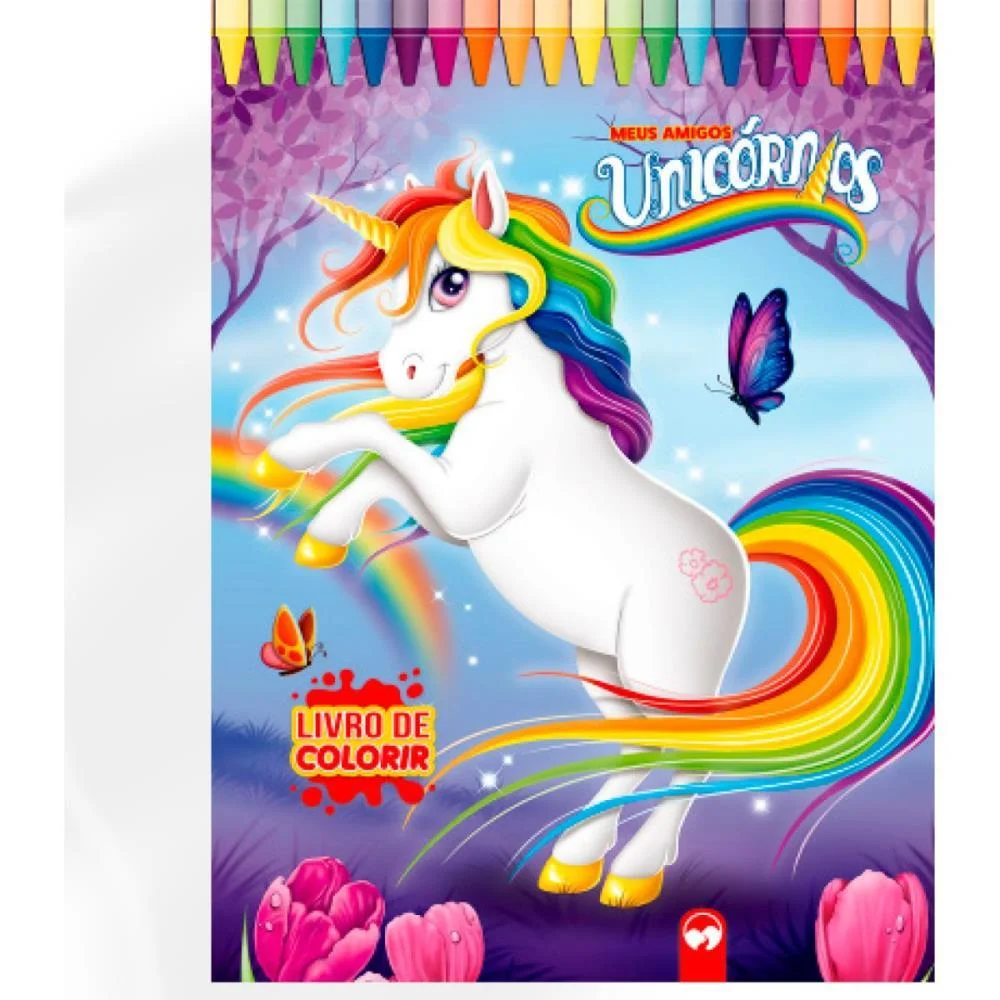 LIVRO INFANTIL COLORIR GIGANTE UNICORNIO 10PG 27X36CM VALE DAS LETRAS (UNIDADE) - imagem 3