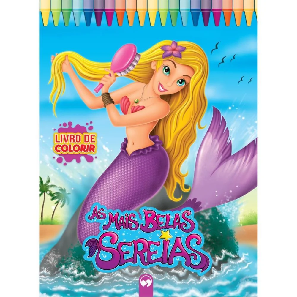 LIVRO INFANTIL COLORIR GIGANTE SEREIAS 10PG 27X36CM VALE DAS LETRAS (UNIDADE) - imagem 2