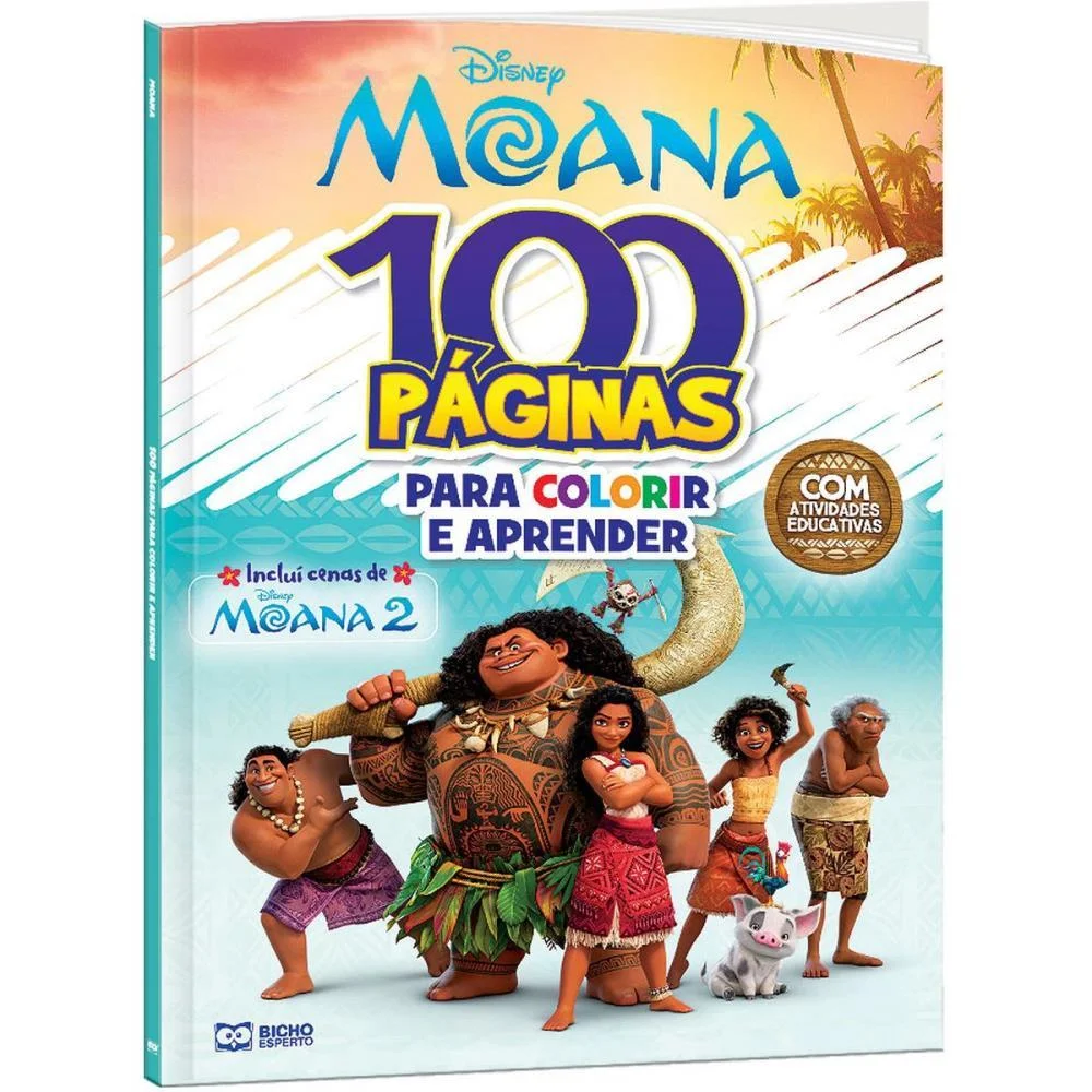 LIVRO INFANTIL COLORIR MOANA 2 100PGS 27X20CM BICHO ESPERTO (UNIDADE) - imagem 8