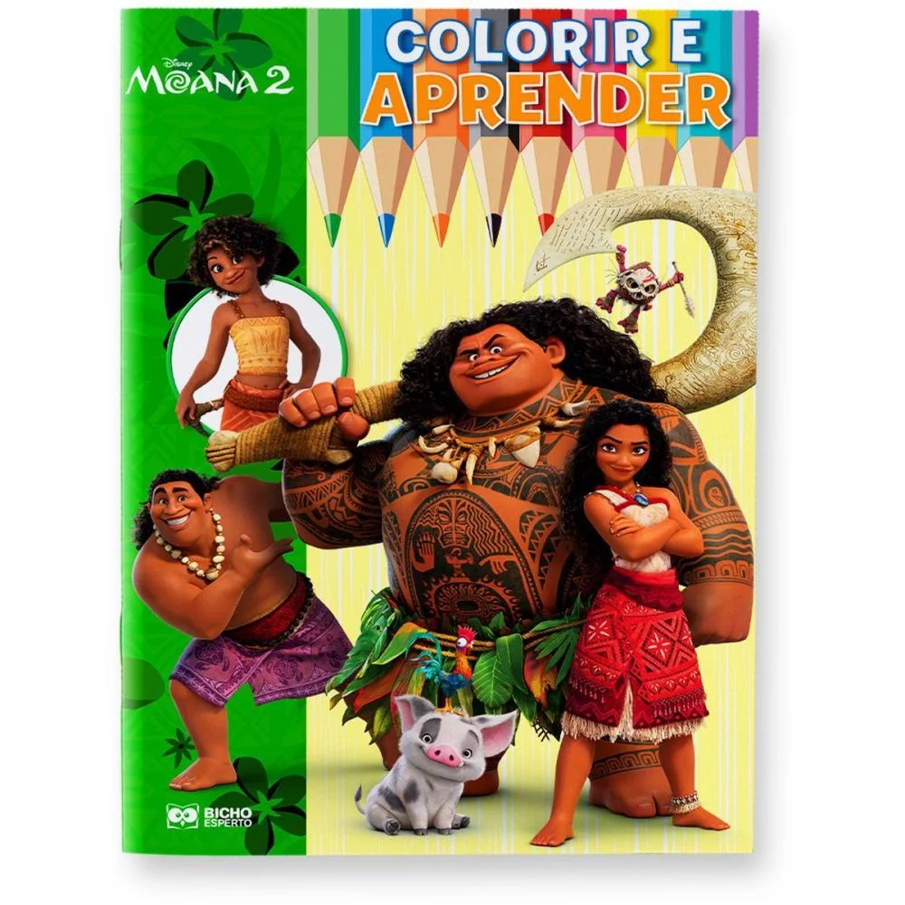LIVRO INFANTIL COLORIR MOANA 2 COLORIR E APRENDER BICHO ESPERTO (PCT.C/03) - imagem 7