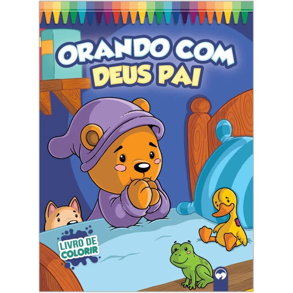 LIVRO INFANTIL COLORIR GIGANTE ORANDO C/DEUS PAI 10PG VALE DAS LETRAS (UNIDADE) - imagem 2