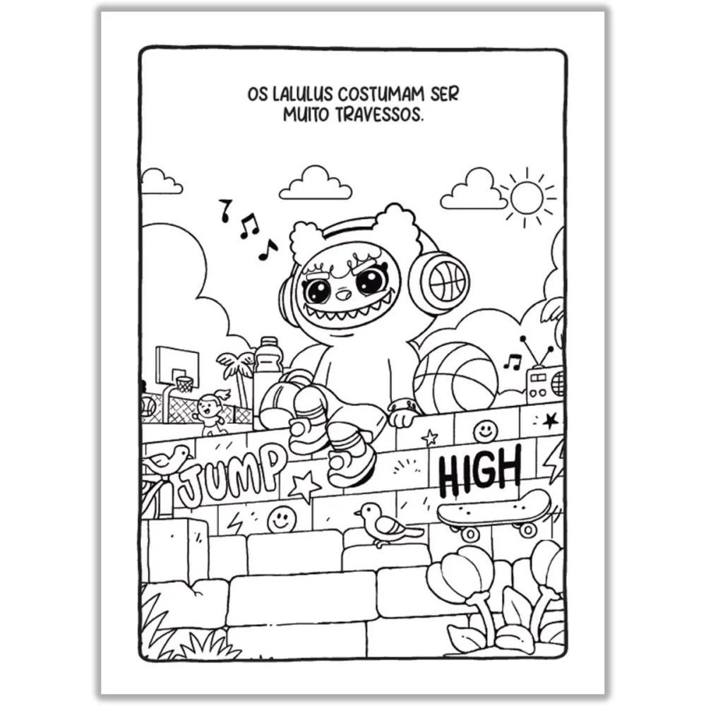 LIVRO INFANTIL COLORIR GIGANTE LALULU 10PG 27X36CM VALE DAS LETRAS (UNIDADE) - imagem 4