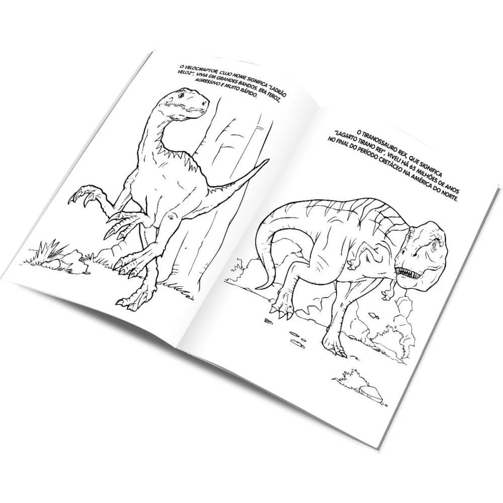 LIVRO INFANTIL COLORIR GIGANTES DO PASSADO/DINOSSAURO VALE DAS LETRAS (UNIDADE) - imagem 3