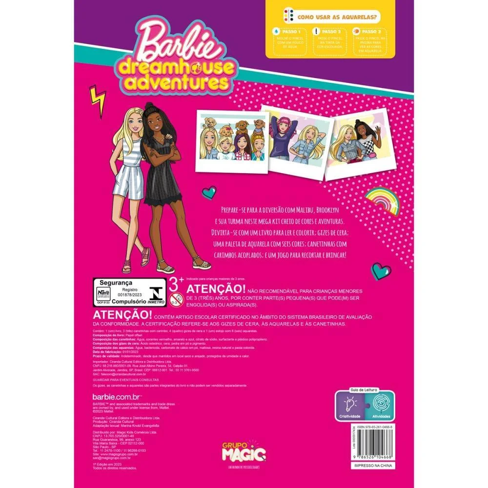 LIVRO INFANTIL COLORIR MEGA KIT BARBIE LER E COLORIR MAGIC KIDS (UNIDADE) - imagem 4