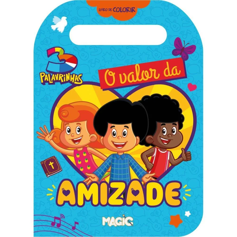 LIVRO INFANTIL COLORIR CARREGUE-ME 3 PALAVRINHAS 32PG MAGIC KIDS (UNIDADE) - imagem 3