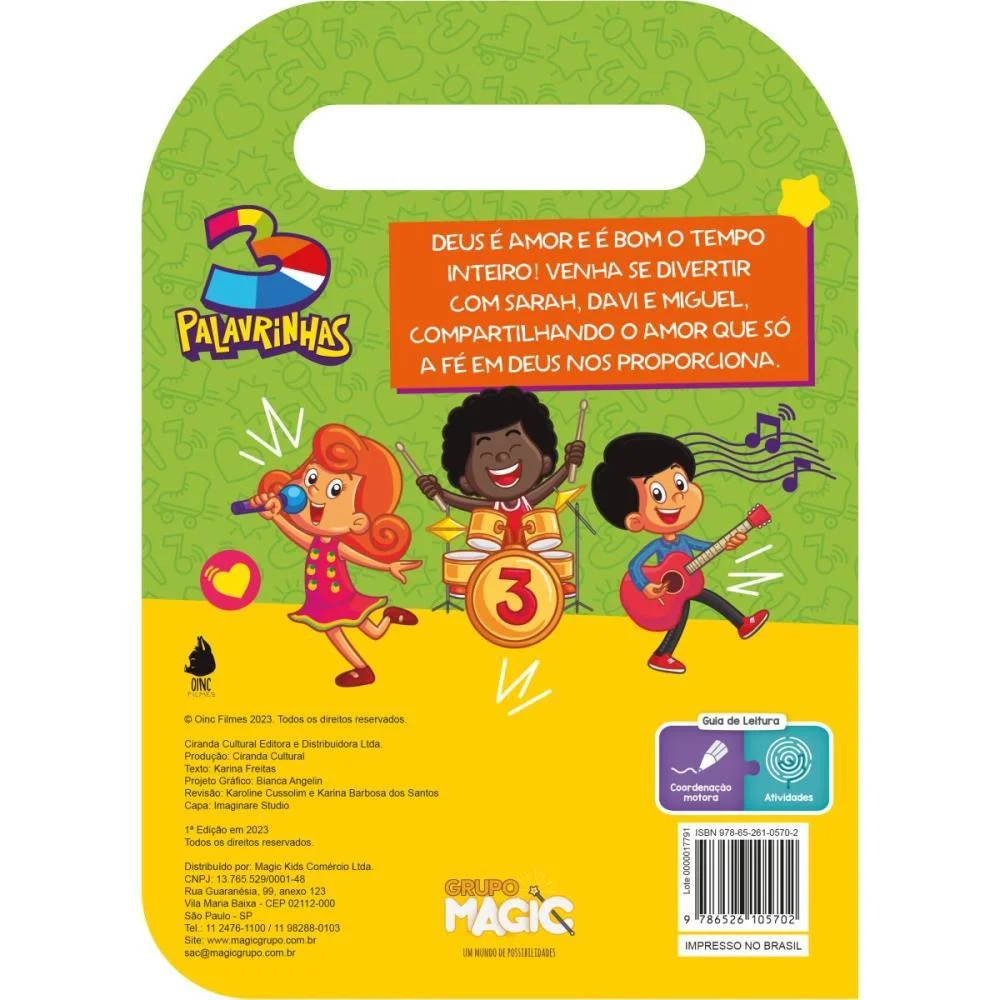 LIVRO INFANTIL COLORIR CARREGUE-ME 3 PALAVRINHAS 32PG MAGIC KIDS (UNIDADE) - imagem 5
