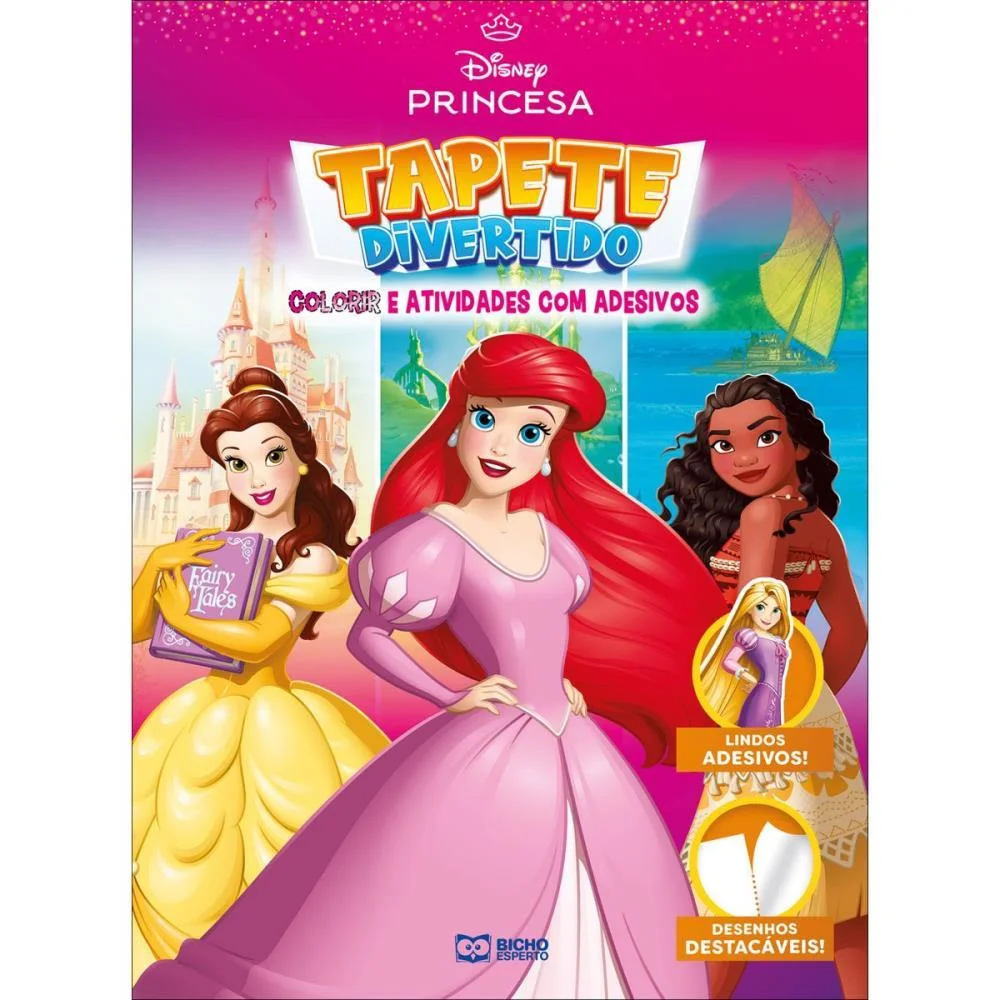 LIVRO INFANTIL COLORIR LIVRO TAPETE DISNEY C/ADESIVOS BICHO ESPERTO (PCT.C/03) - imagem 6