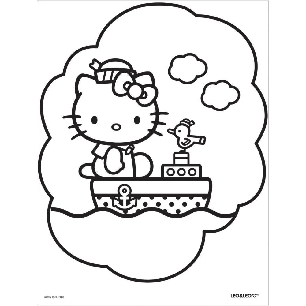 LIVRO INFANTIL COLORIR HELLO KITTY C/12 LAPIS+ ADESIV LEONORA (UNIDADE) - imagem 7