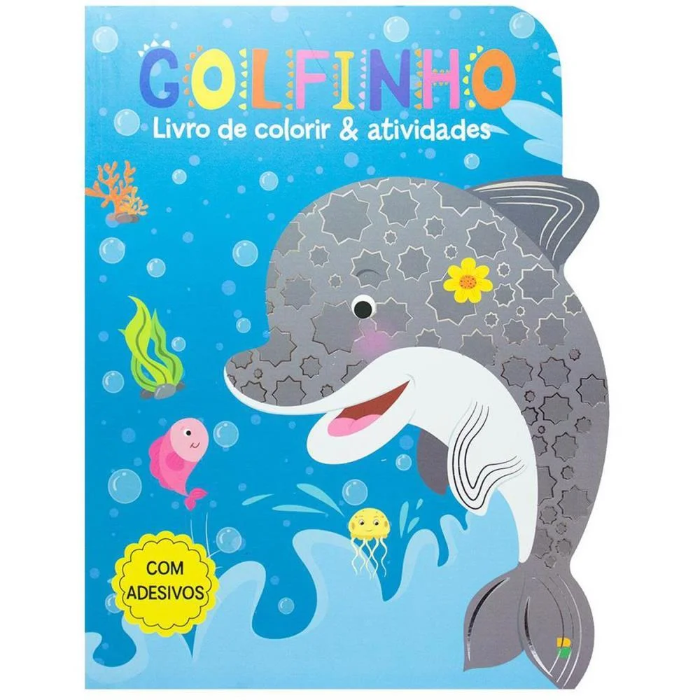 LIVRO INFANTIL COLORIR C/ATIV. GOLFINHO 21,5X28 42PG TODOLIVRO (UNIDADE) - imagem 3