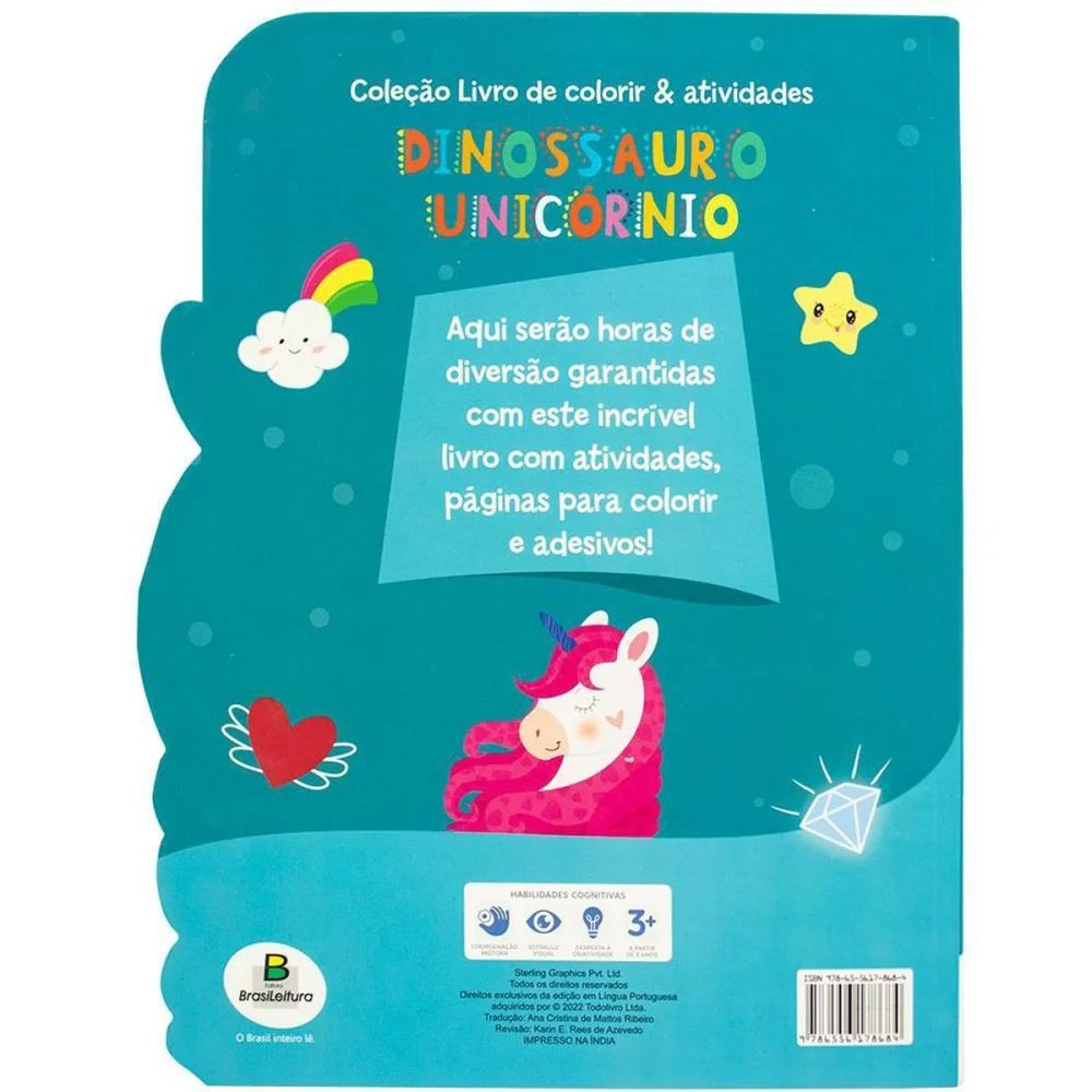 LIVRO INFANTIL COLORIR C/ATIV. UNICORNIO 21,5X28 42PG TODOLIVRO (UNIDADE) - imagem 5