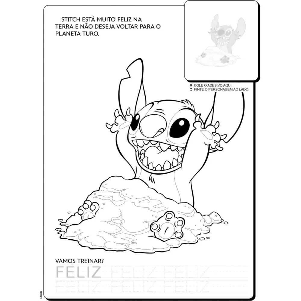 LIVRO INFANTIL COLORIR LILO E STITCH TAPETE DIVERTIDO BICHO ESPERTO (PCT.C/03) - imagem 5
