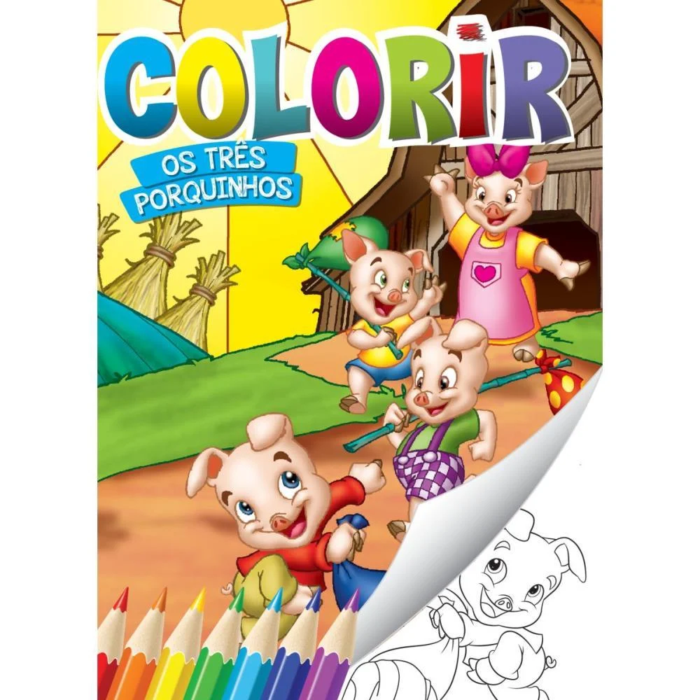 LIVRO INFANTIL COLORIR CLASSICOS SOLAPA PEQUENO 08LIV BICHO ESPERTO (PCT.C/08) - imagem 3