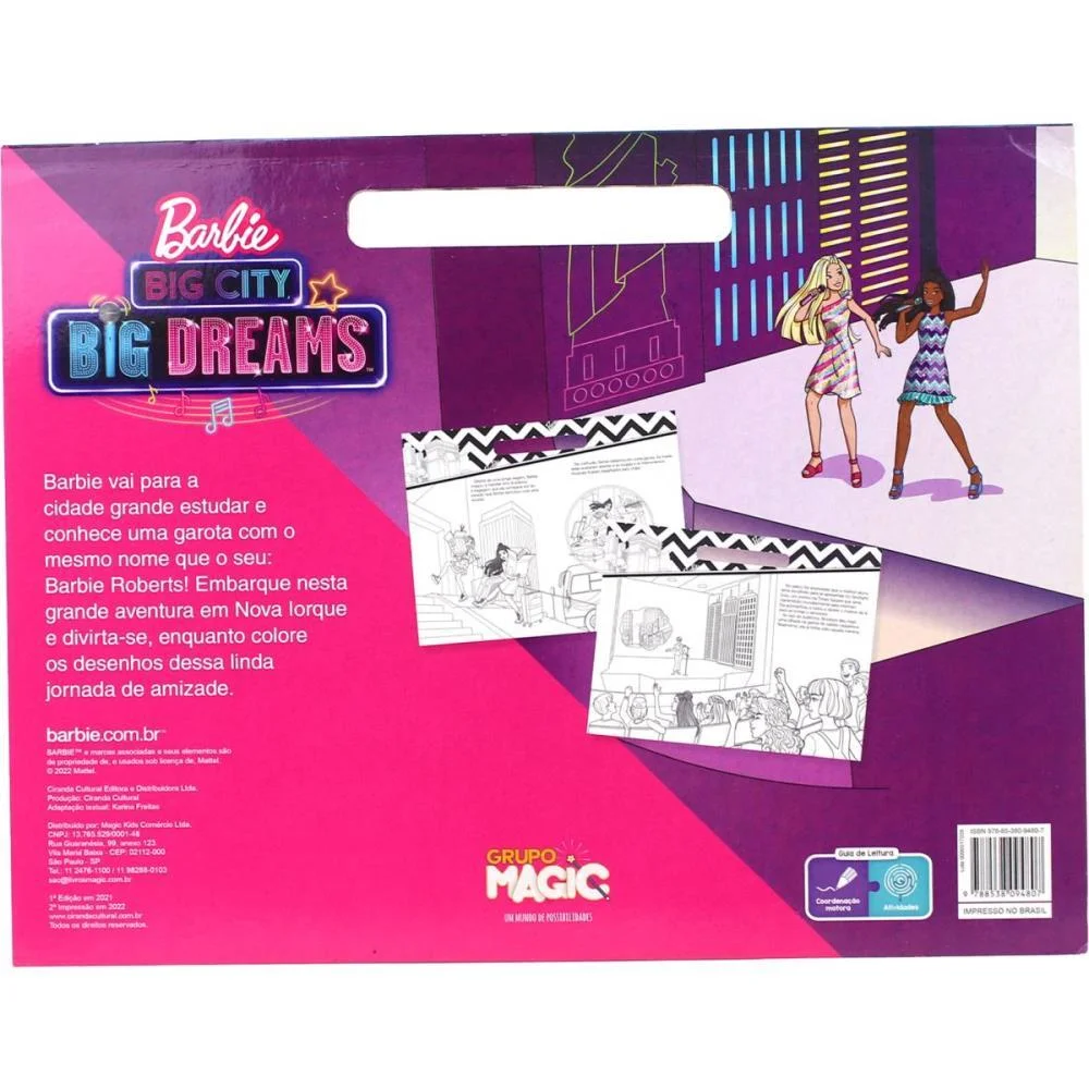 LIVRO INFANTIL COLORIR CARREGUE-ME BARBIE 32PGS MAGIC KIDS (UNIDADE) - imagem 5