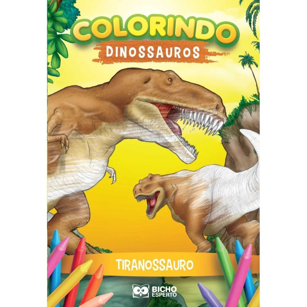 LIVRO INFANTIL COLORIR DINOSSAUROS P/COLORIR 10PGS BICHO ESPERTO (PCT.C/10) - imagem 11