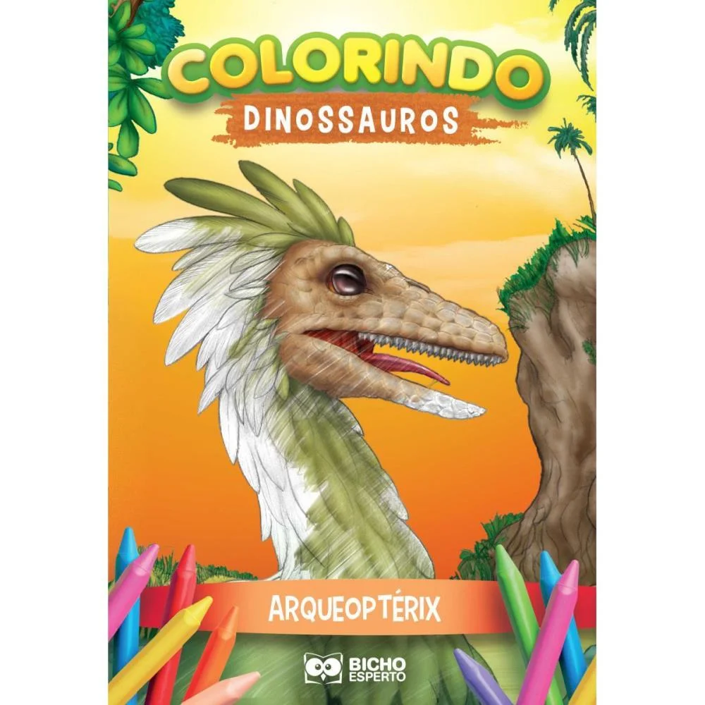 LIVRO INFANTIL COLORIR DINOSSAUROS P/COLORIR 10PGS BICHO ESPERTO (PCT.C/10) - imagem 5