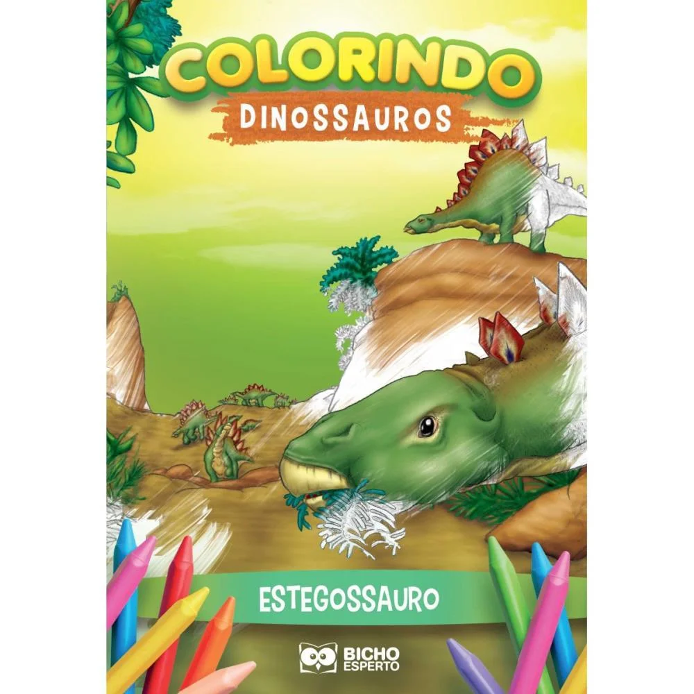 LIVRO INFANTIL COLORIR DINOSSAUROS P/COLORIR 10PGS BICHO ESPERTO (PCT.C/10) - imagem 8