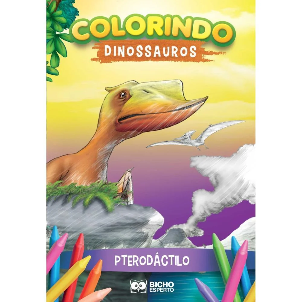LIVRO INFANTIL COLORIR DINOSSAUROS P/COLORIR 10PGS BICHO ESPERTO (PCT.C/10) - imagem 10