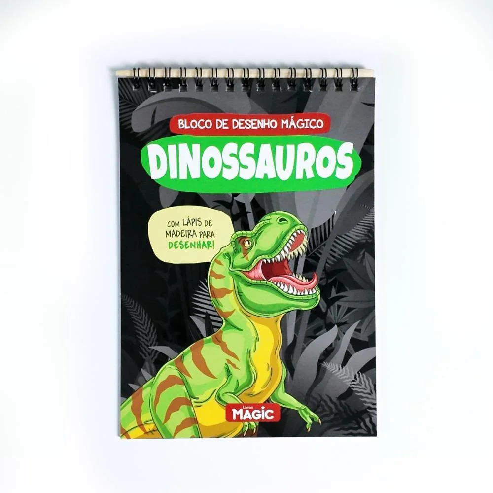 LIVRO INFANTIL COLORIR BLOCO MAGICO DINOSSAUROS 8PGS MAGIC KIDS (UNIDADE) - imagem 5