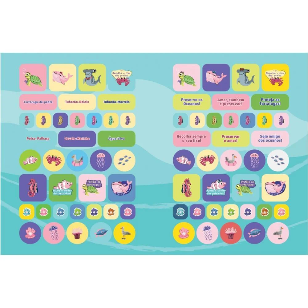LIVRO INFANTIL COLORIR FUNDO DO MAR C/12 LAPIS+ADES LEONORA (UNIDADE) - imagem 4