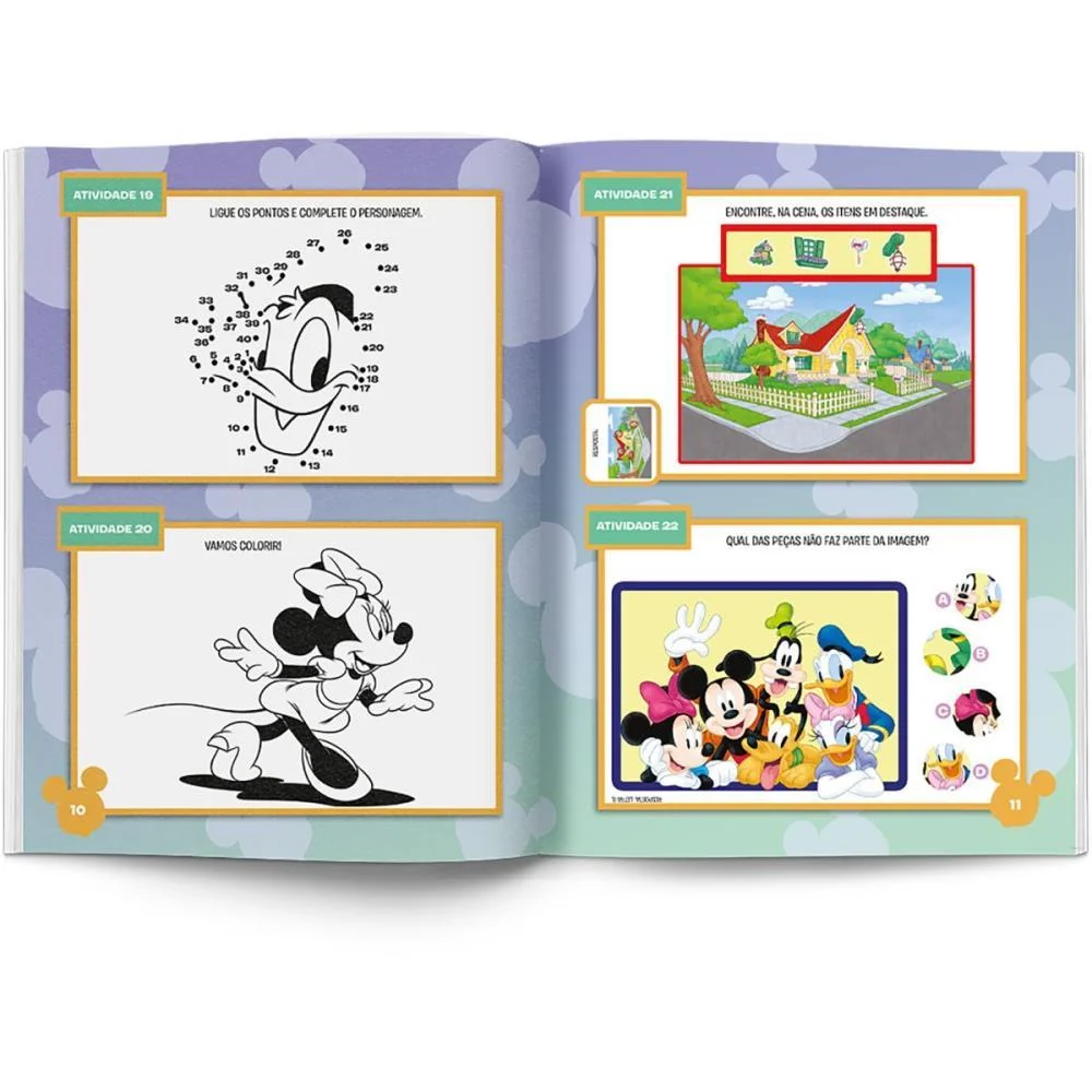 LIVRO INFANTIL COLORIR 100 ATIVIDADES MICKEY CULTURAMA (UNIDADE) - imagem 4