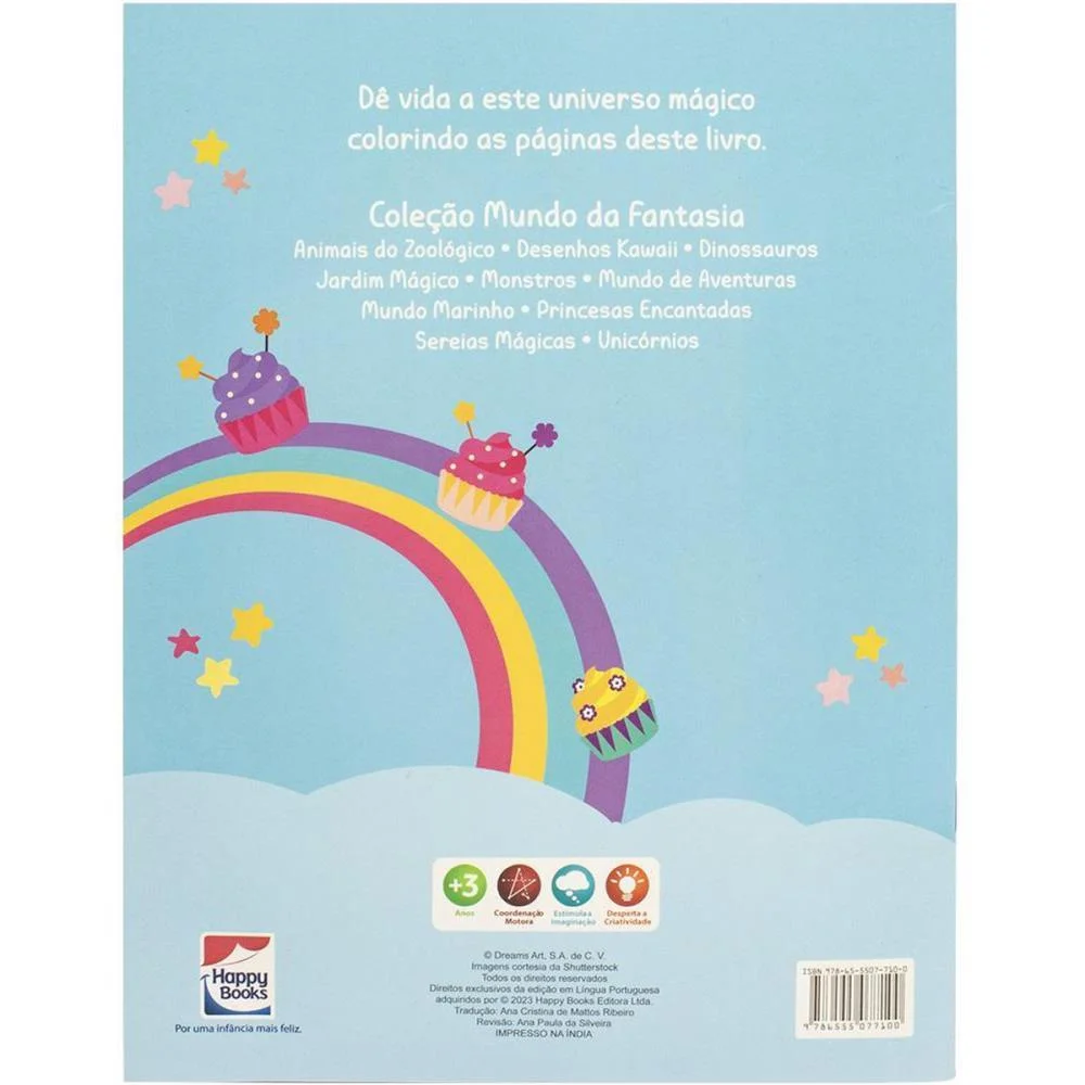 LIVRO INFANTIL COLORIR FANTASIA UNICORNIO 21X28 32PG TODOLIVRO (UNIDADE) - imagem 5
