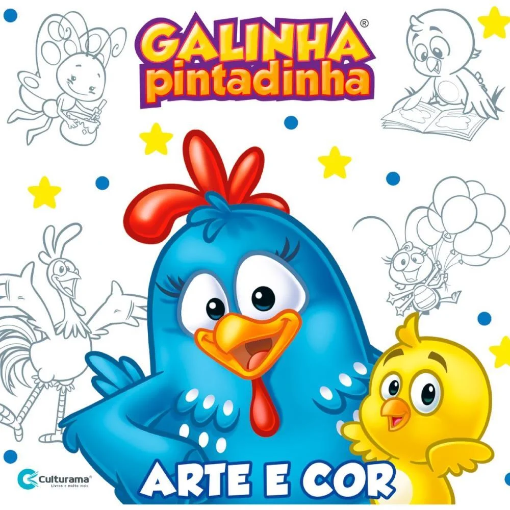 LIVRO INFANTIL COLORIR ARTE E COR GALINHA PINTADINHA CULTURAMA (UNIDADE) - imagem 2
