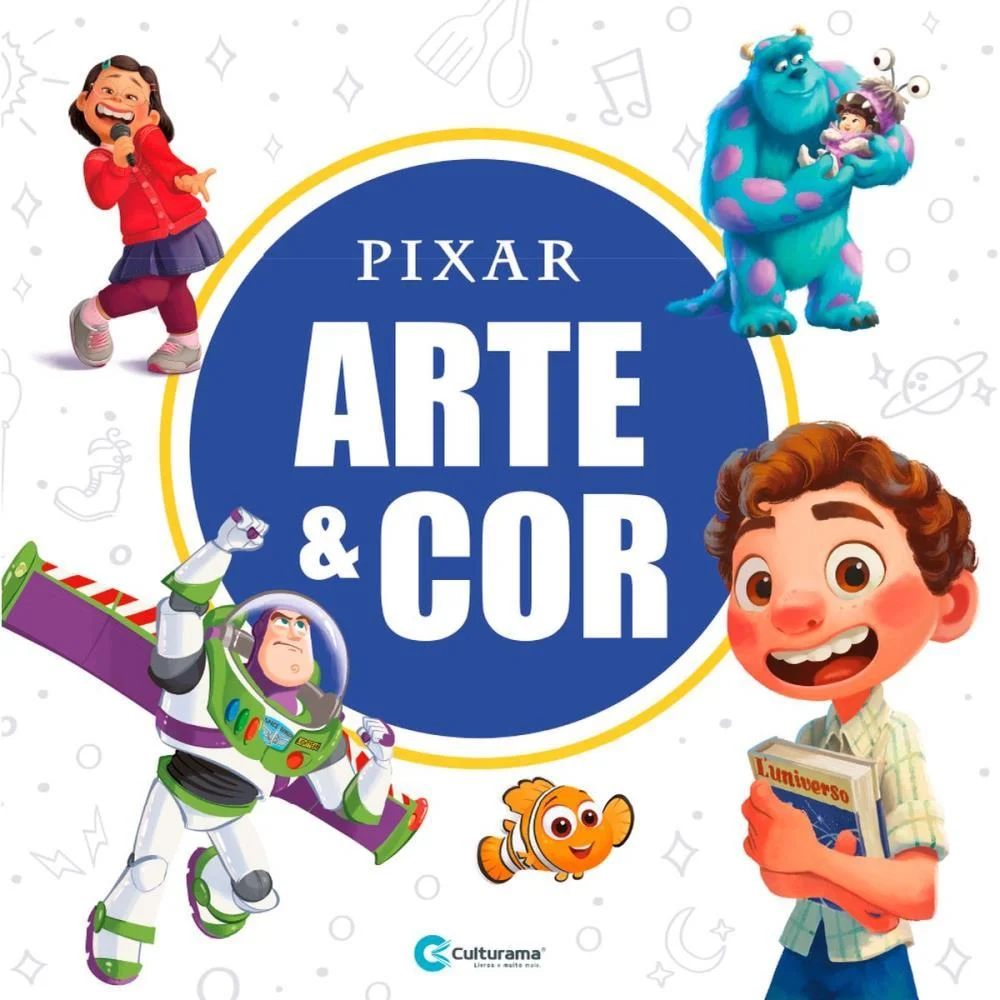 LIVRO INFANTIL COLORIR ARTE E COR DISNEY PIXAR 27X27 CULTURAMA (UNIDADE) - imagem 6