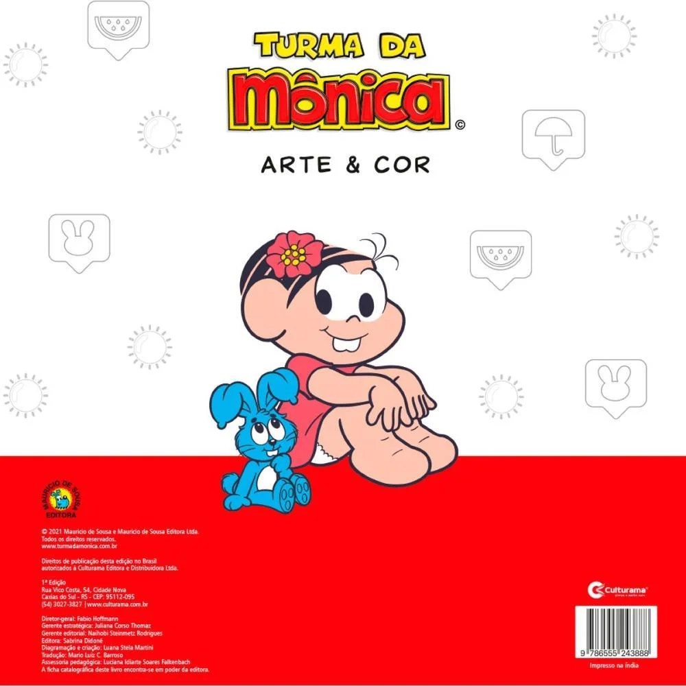 LIVRO INFANTIL COLORIR ARTE E COR TURMA DA MONICA CULTURAMA (UNIDADE) - imagem 5
