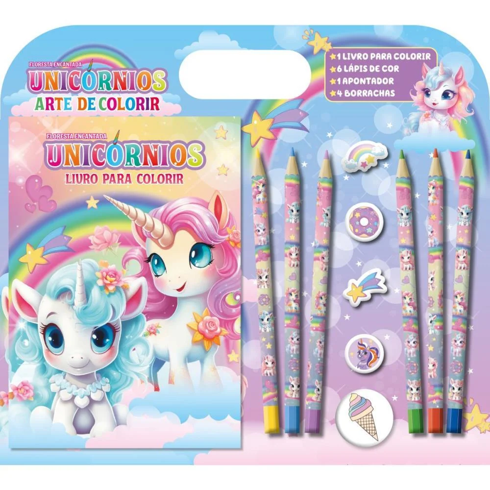 LIVRO INFANTIL COLORIR FLORESTA ENCANTADA C/LAPIS ONLINE EDITORA (UNIDADE) - imagem 2