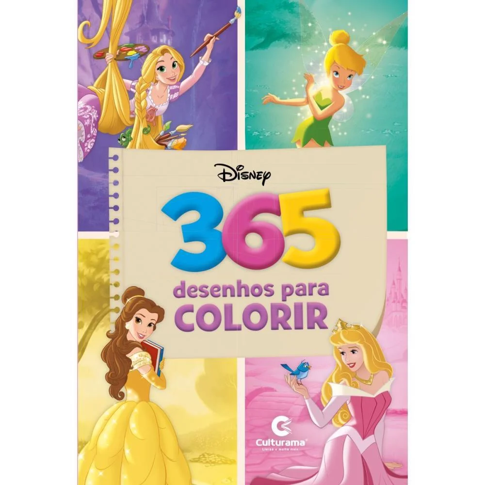 LIVRO INFANTIL COLORIR 365 PRINCESAS 368PGS 13,5X20,5 CULTURAMA (UNIDADE) - imagem 3
