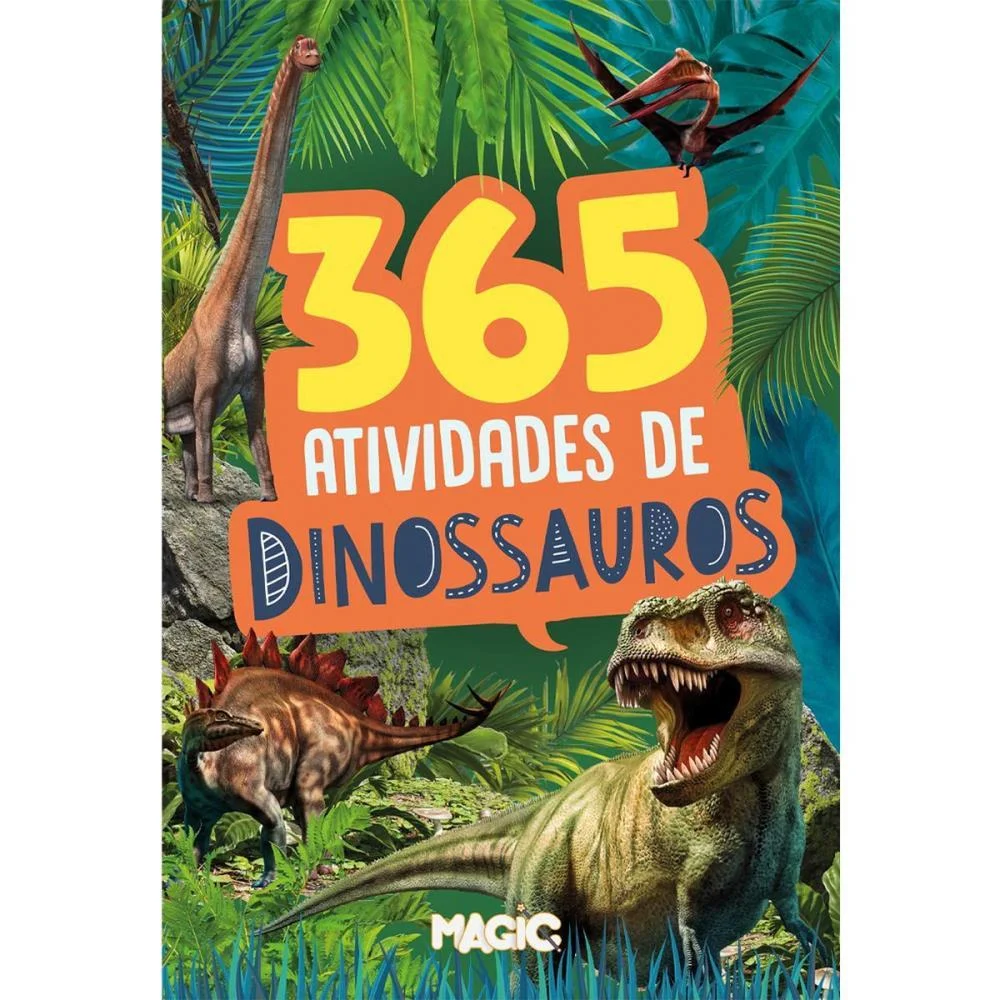 LIVRO INFANTIL COLORIR 365 ATIVIDADES DINOSSAUROS 288 MAGIC KIDS (UNIDADE) - imagem 2