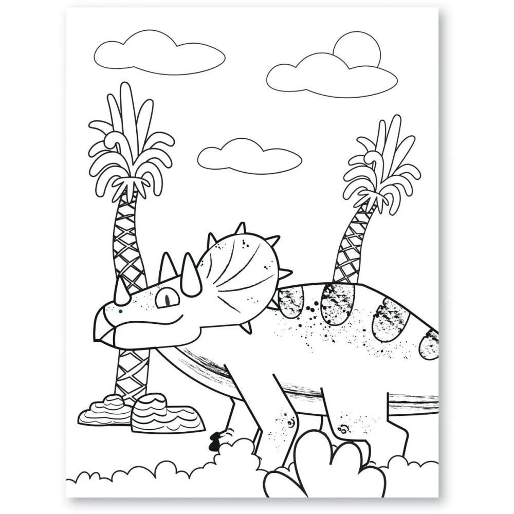 LIVRO INFANTIL COLORIR DINO 12 LAPIS+ADESIVOS LEONORA (UNIDADE) - imagem 5