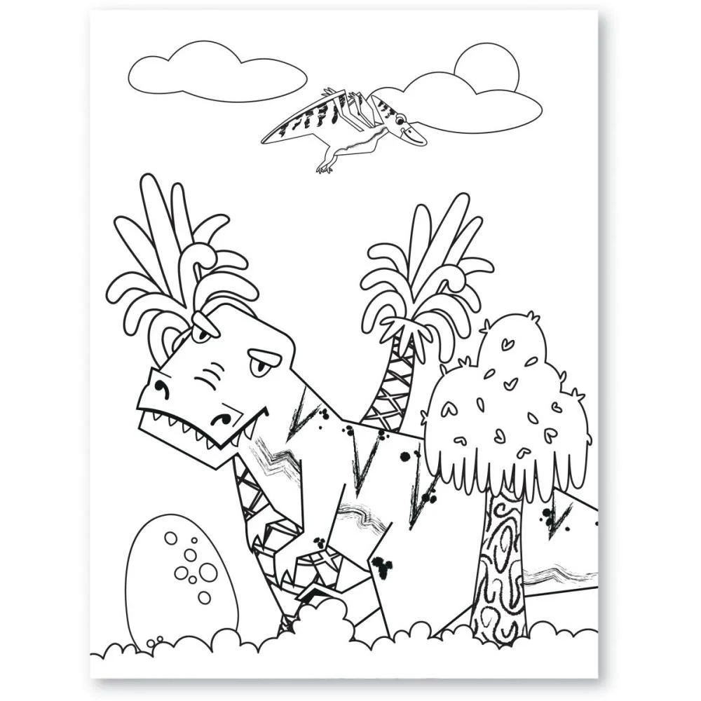 LIVRO INFANTIL COLORIR DINO 12 LAPIS+ADESIVOS LEONORA (UNIDADE) - imagem 6