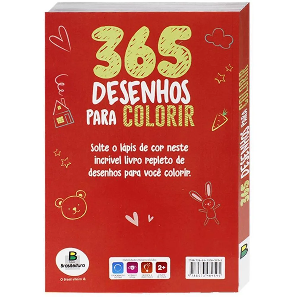 LIVRO INFANTIL COLORIR 365 DESENHOS P/COLORIR VM 288P TODOLIVRO (UNIDADE) - imagem 3