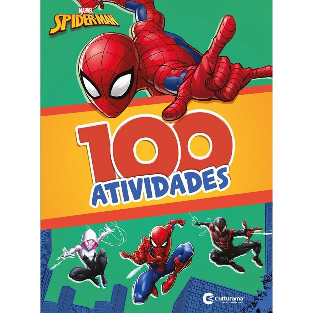 LIVRO INFANTIL COLORIR 100 ATIVIDADES SPIDER MAN 48PG CULTURAMA (UNIDADE) - imagem 5