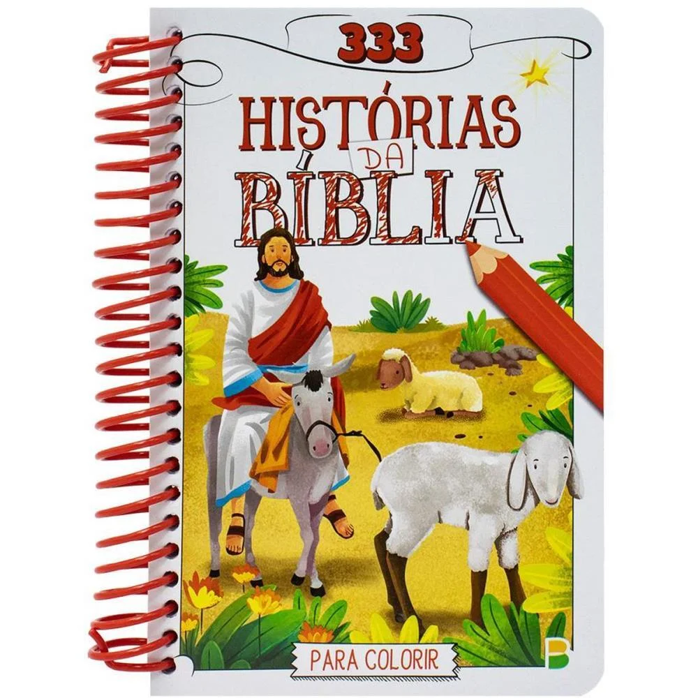LIVRO INFANTIL COLORIR 333 HISTORIAS BIBLIA ESP. 144P TODOLIVRO (UNIDADE) - imagem 2
