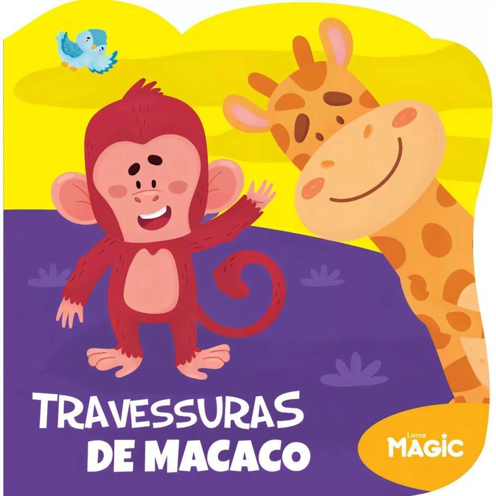 LIVRO INFANTIL ILUSTRADO RECORTADO TRAVESSURAS MACACO MAGIC KIDS (UNIDADE) - imagem 3