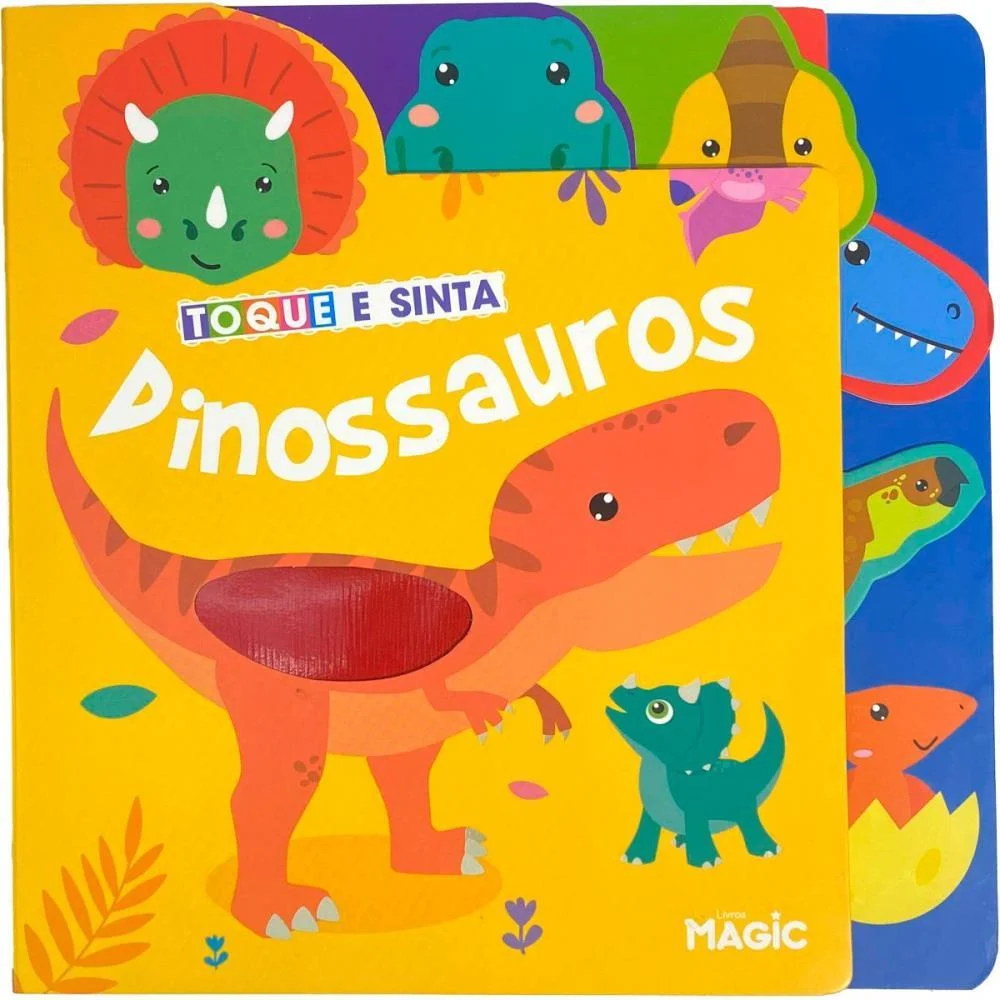 LIVRO INFANTIL ILUSTRADO TOQUE E SINTA DINOSSAUROS MAGIC KIDS (UNIDADE) - imagem 2