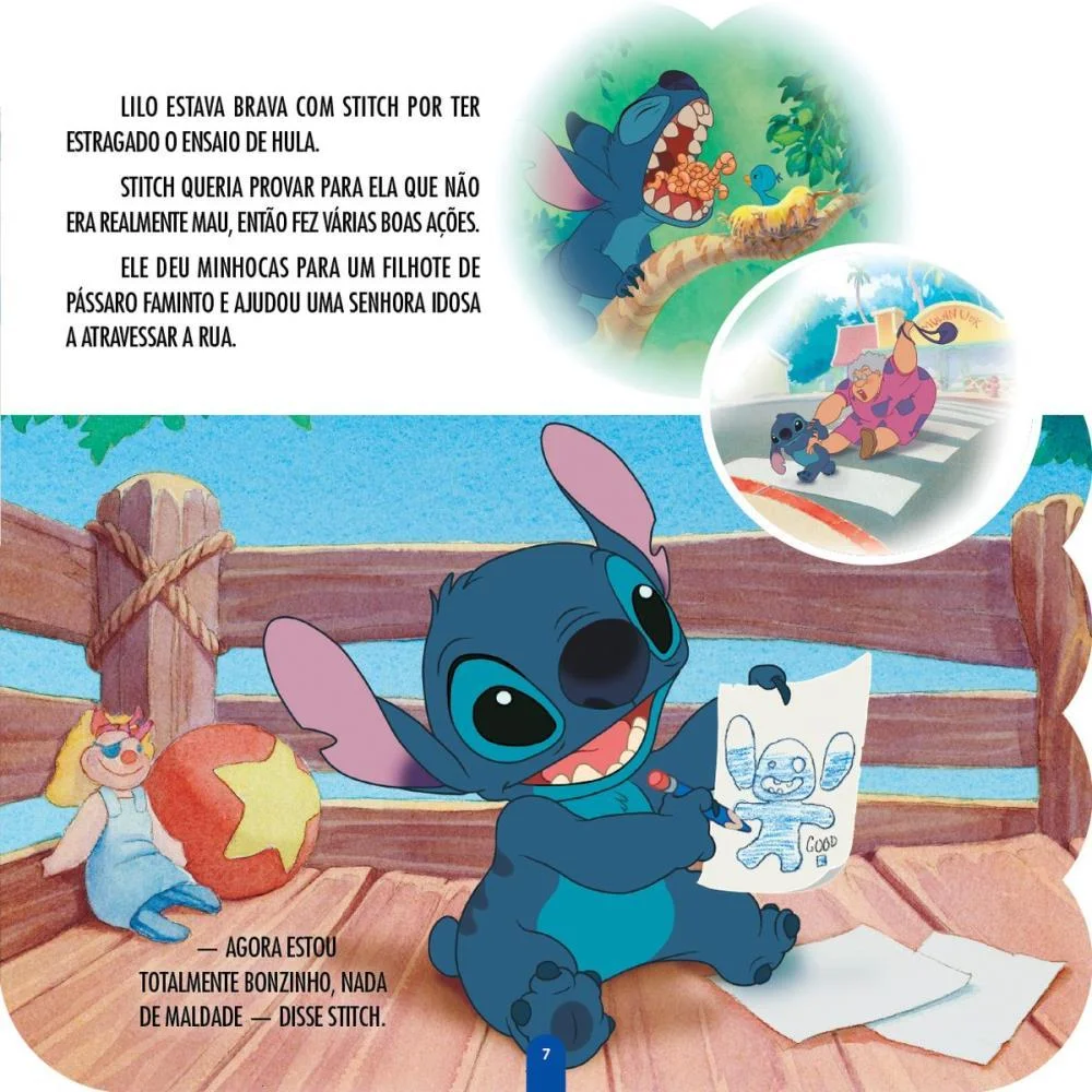 LIVRO INFANTIL ILUSTRADO STITCH HISTORIAS 16PGS 20X20CM BICHO ESPERTO (PCT.C/02) - imagem 4