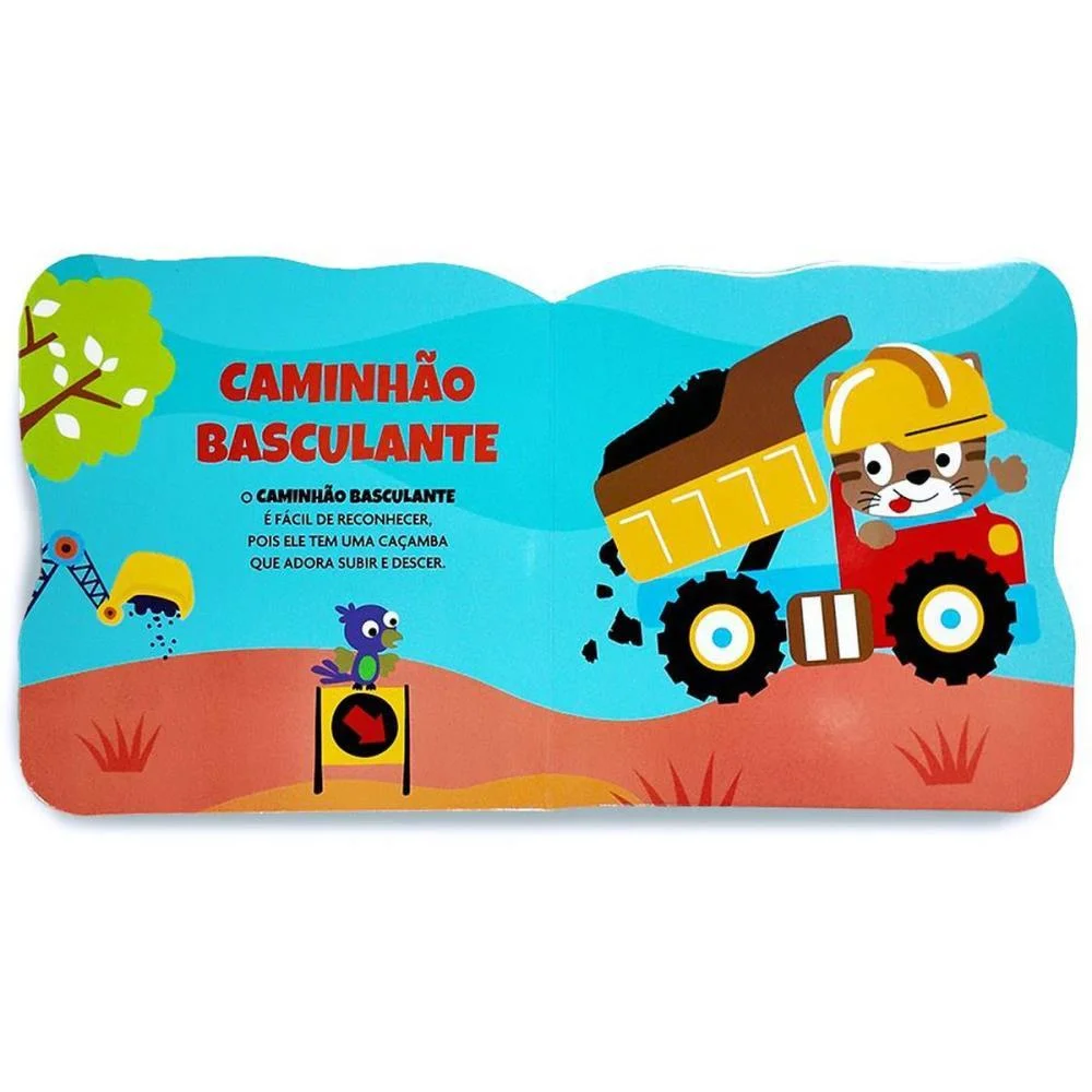 LIVRO INFANTIL ILUSTRADO RECORTADO CAMINHOES INCRIVEIS MAGIC KIDS (UNIDADE) - imagem 3
