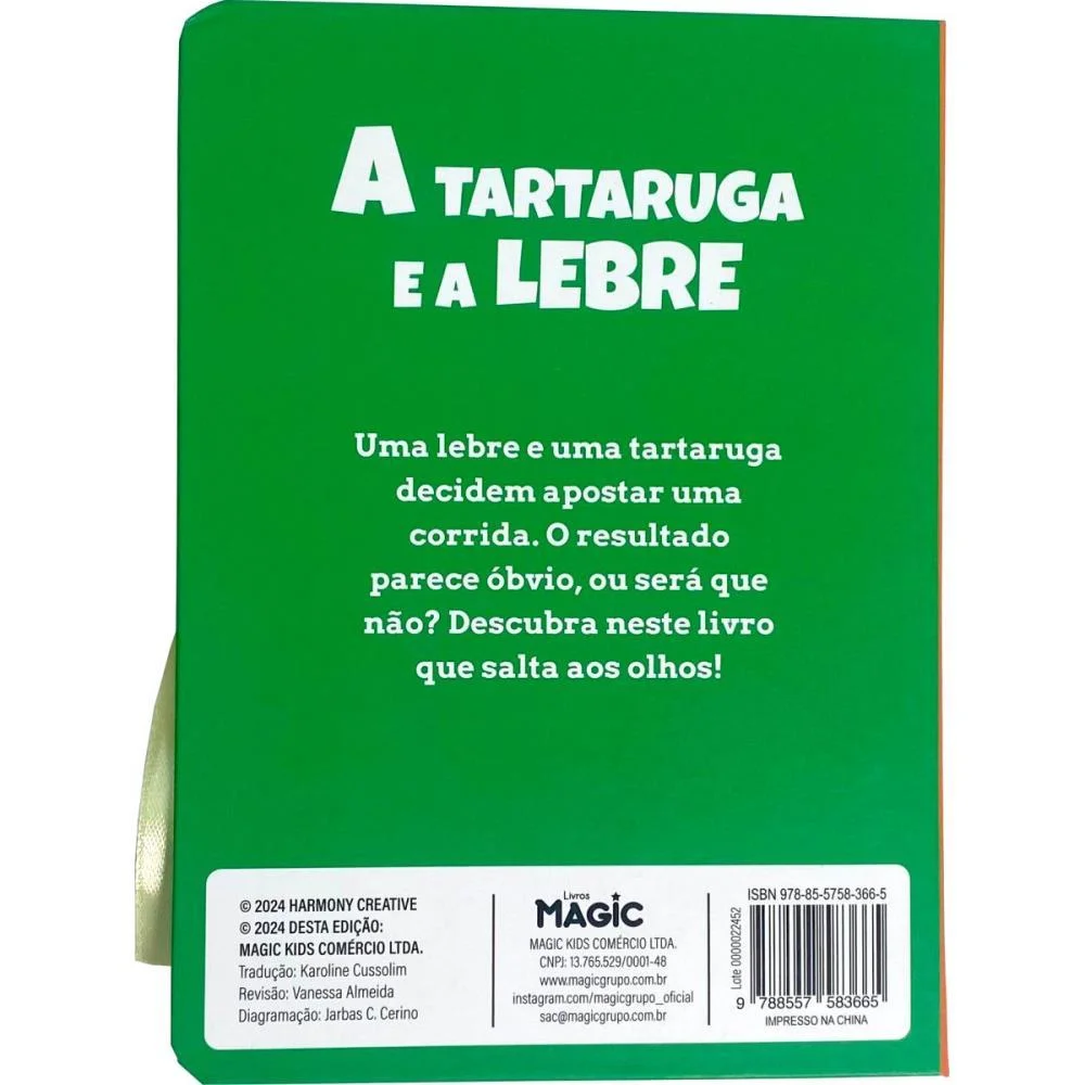 LIVRO INFANTIL ILUSTRADO POP-UP TARTARUGA E A LEBRE 12P MAGIC KIDS (UNIDADE) - imagem 4