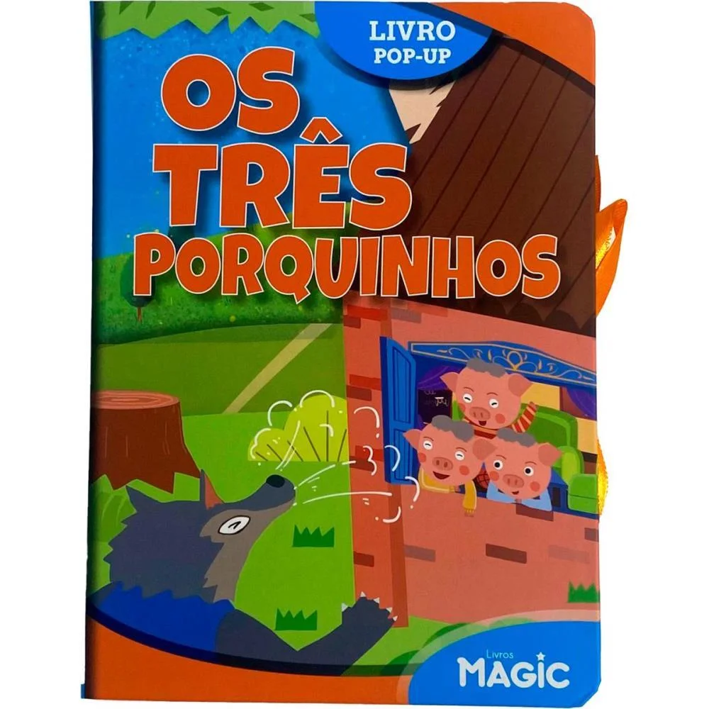 LIVRO INFANTIL ILUSTRADO POP-UP OS TRES PORQUINHOS 12PG MAGIC KIDS (UNIDADE) - imagem 2