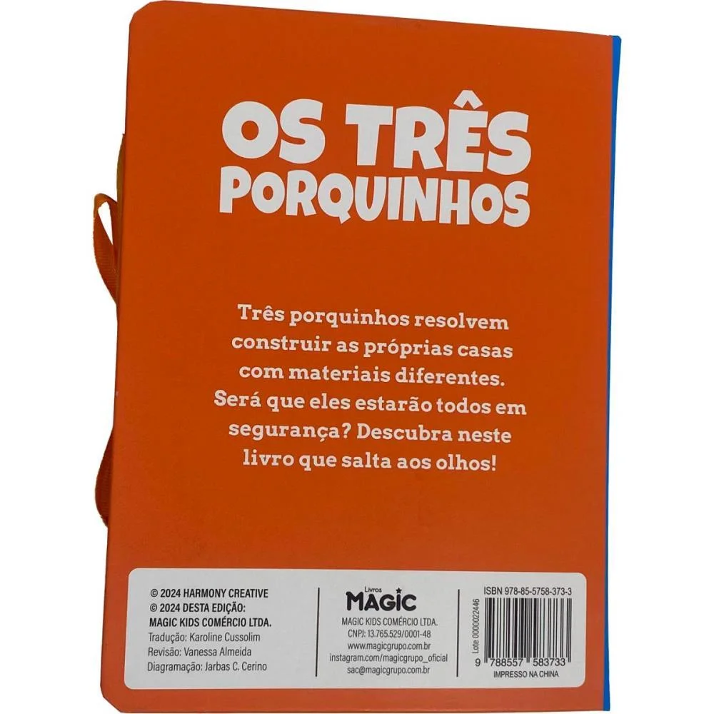 LIVRO INFANTIL ILUSTRADO POP-UP OS TRES PORQUINHOS 12PG MAGIC KIDS (UNIDADE) - imagem 4