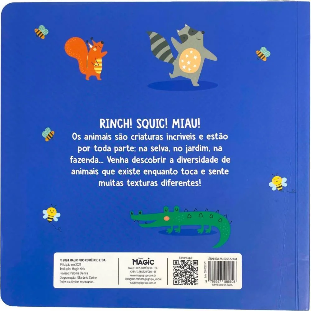 LIVRO INFANTIL ILUSTRADO TOQUE E SINTA ANIMAIS 10PGS MAGIC KIDS (UNIDADE) - imagem 4