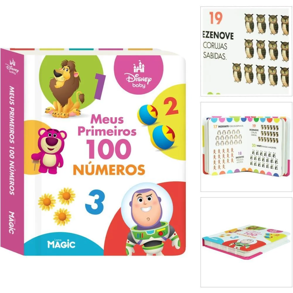 LIVRO INFANTIL ILUSTRADO MEUS PRIMEIROS 100 NUMEROS MAGIC KIDS (UNIDADE) - imagem 2