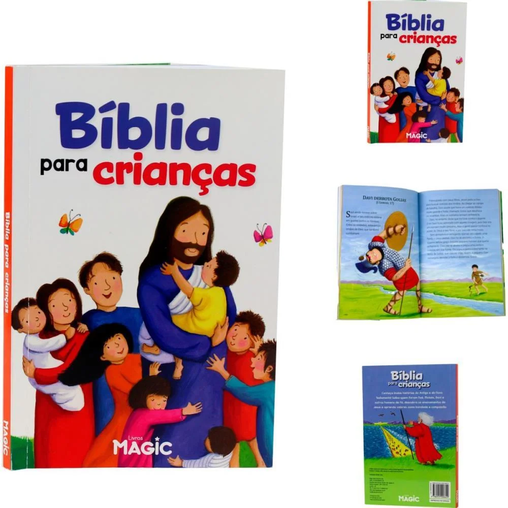 LIVRO INFANTIL ILUSTRADO BIBLIA PARA CRIANCAS 128PGS MAGIC KIDS (UNIDADE) - imagem 4