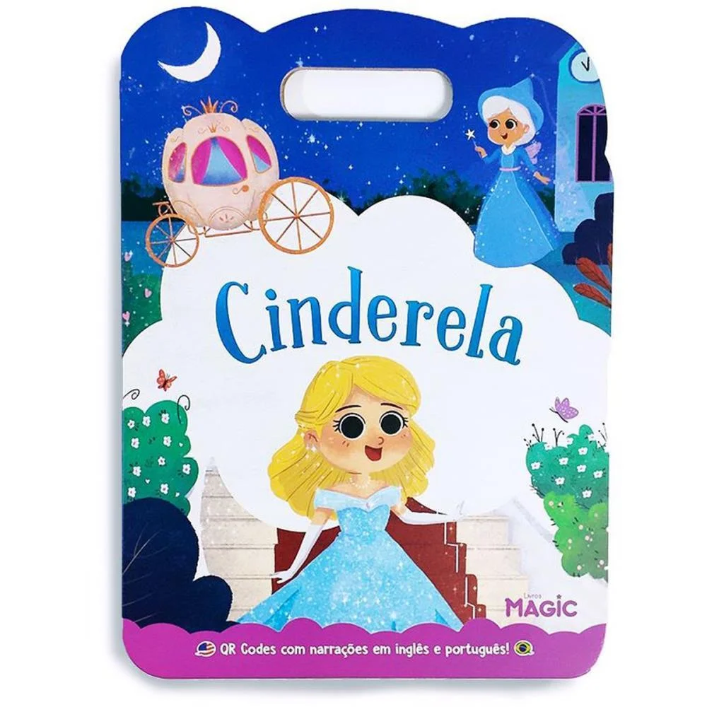 LIVRO INFANTIL ILUSTRADO BILINGUE CINDERELA 8PGS 27X20C MAGIC KIDS (UNIDADE) - imagem 2