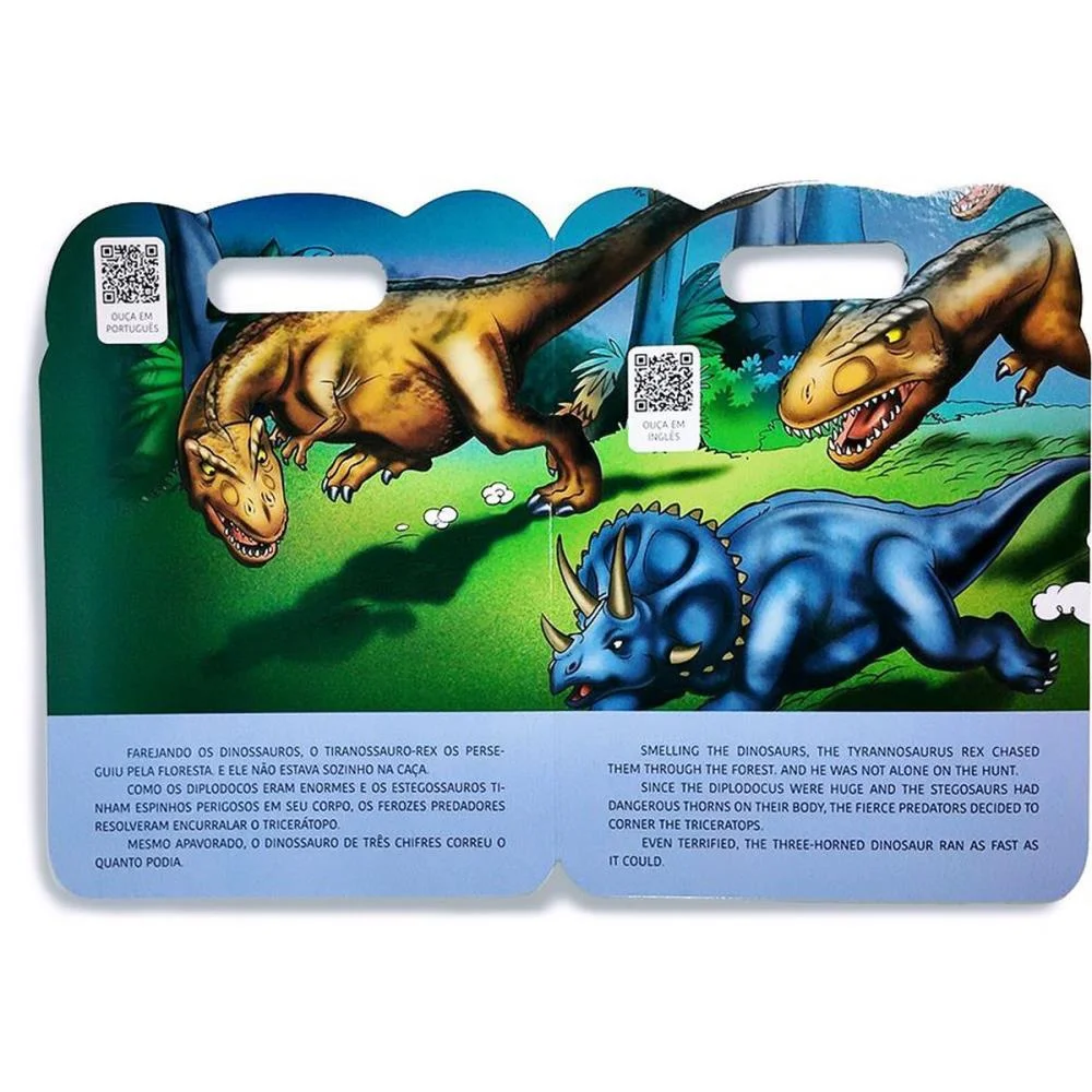 LIVRO INFANTIL ILUSTRADO BILINGUE TIRANOSSAURO 8PGS MAGIC KIDS (UNIDADE) - imagem 3