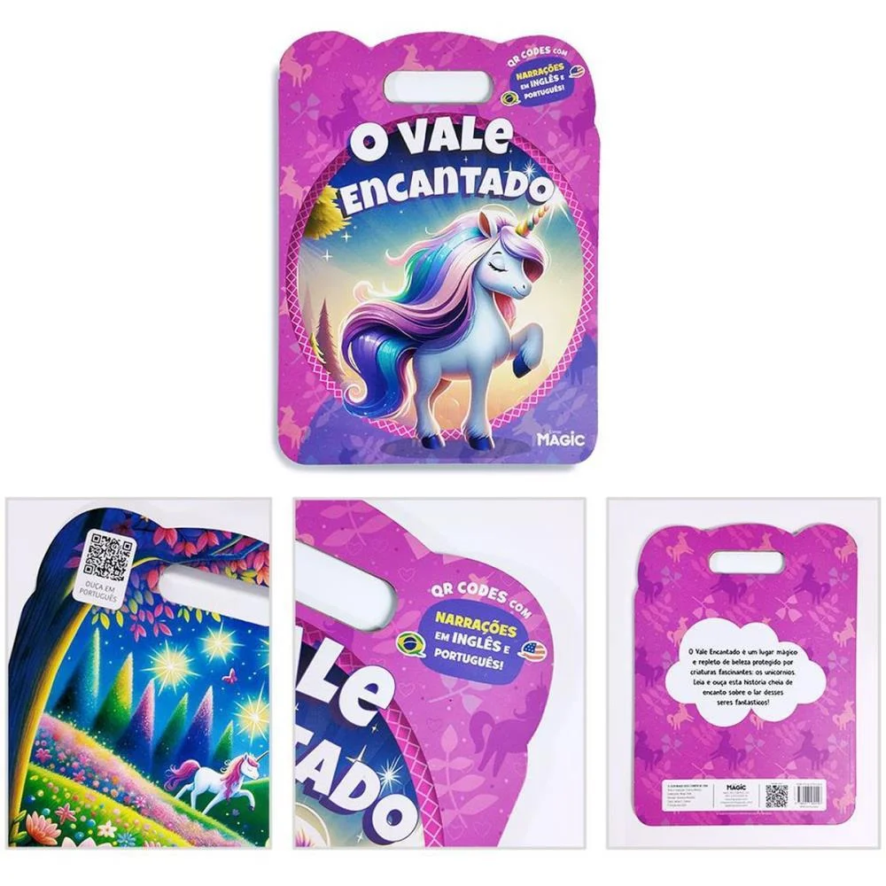 LIVRO INFANTIL ILUSTRADO BILINGUE O VALE ENCANTADO 8PGS MAGIC KIDS (UNIDADE) - imagem 4