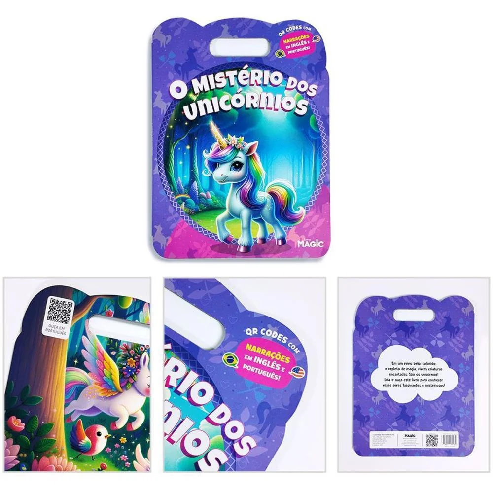 LIVRO INFANTIL ILUSTRADO BILINGUE MISTERIO UNICORNIOS MAGIC KIDS (UNIDADE) - imagem 5